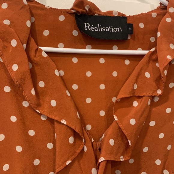 Realisation Par Orange Ruffle Blouse - Picture 2 of 2